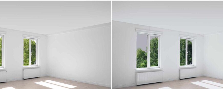 Empty,Room,With,Windows,Before,And,After,Tinting
